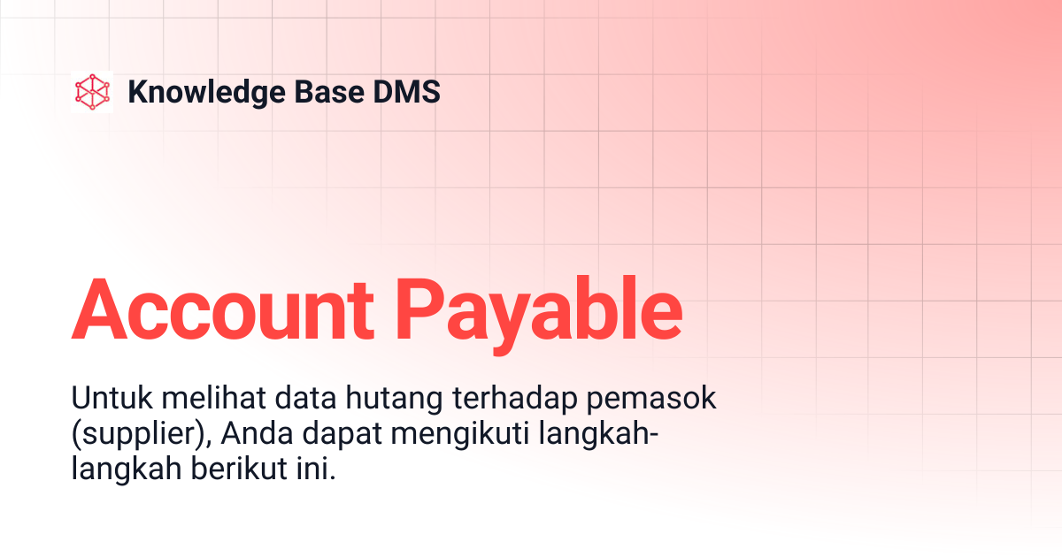 Account Payable | Knowledge Base DMS
