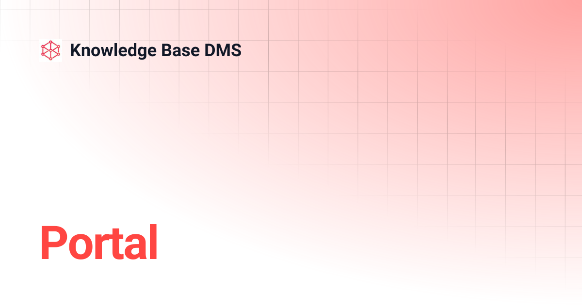 Portal | Knowledge Base DMS