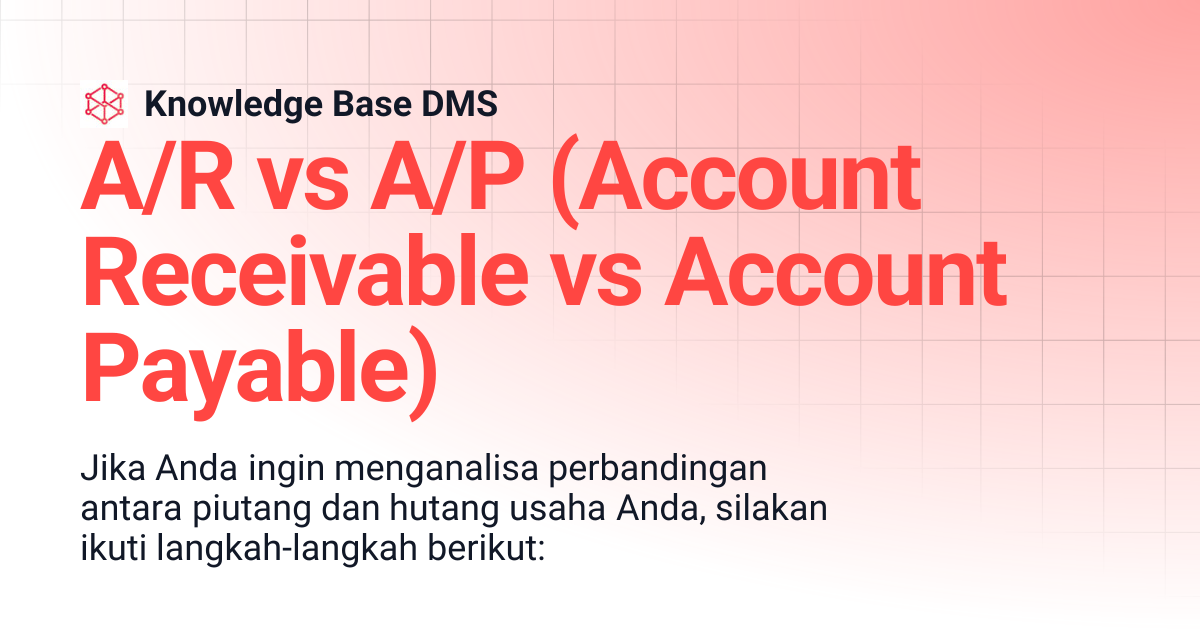 A/R vs A/P (Account Receivable vs Account Payable) | Knowledge Base DMS